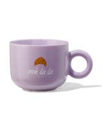 HEMA Theemok 480ml aardewerk lila croissant, Verzenden