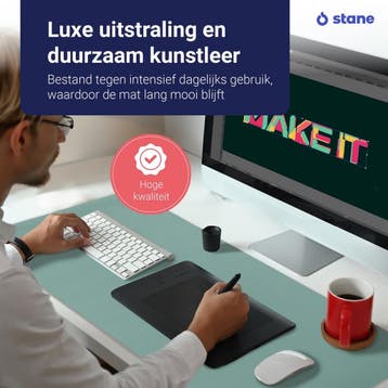 Stane Bureauonderlegger  XXL Muismat Groen - Bureaumat -, Ophalen of Verzenden, Zo goed als nieuw, Stane®