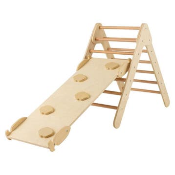 Trendmix 3 in 1 Houten Driehoek Klimrek Met Glijbaan -, Kinderen en Baby's, Speelgoed | Houten speelgoed, Ophalen of Verzenden
