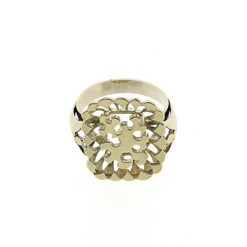 Gouden artistieke ring, Gebruikt, Ophalen of Verzenden, 17 tot 18, Dame of Heer