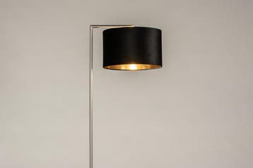 Rietveld Vloerlampen - Zwart, Staalgrijs, Goud - Staal, Stof, Huis en Inrichting, Lampen | Vloerlampen, Verzenden, Nieuw