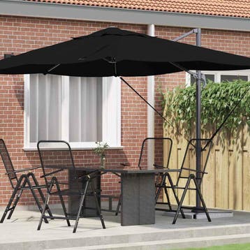 vidaXL Parasol 351 x 250 x 260 cm Polyester en Aluminium, Tuin en Terras, Parasols, Verzenden, Nieuw, 2 tot 3 meter