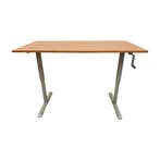 Zit-sta Bureau 160x80 cm, handmatig met zwengel verstelbaar, Ophalen of Verzenden, Gebruikt