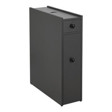 [en.casa] Niskast badkamerkast met 2 lades 58x16x48 cm donke, Verzenden, Nieuw