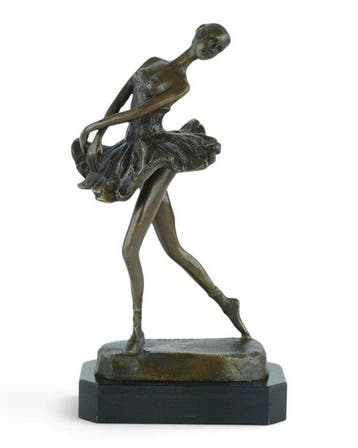 sculptuur, Ballerina inspired by Degas - 27 cm - Brons,