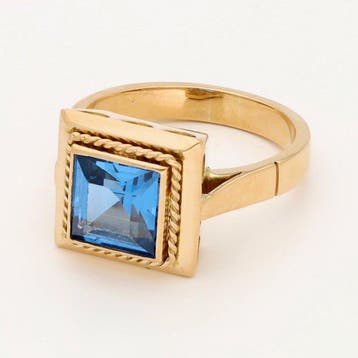 Ring - 18 karaat Geel goud - Spinel, Nieuw
