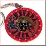 Sleutelhanger met Nevada Jack Pokerchip in Rood., Verzenden, Nieuw