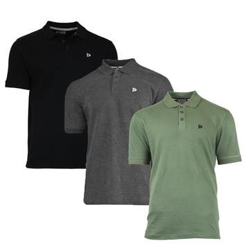 Donnay Donnay Heren - 3-Pack - Polo shirt Noah - Zwart /, Verzenden, Nieuw