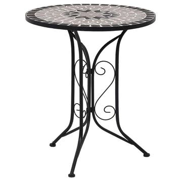 vidaXL Bistrotafel mozaïek 60 cm keramiek grijs, Tuin en Terras, Tuintafels, Verzenden, Nieuw