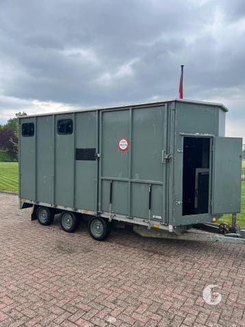 Prachtige pony koetsentrailer! (paardentrailer), Ophalen, Zo goed als nieuw, Hout, 2-paards trailer