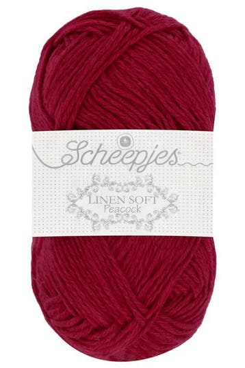 Scheepjes Linen Soft - 604 donkerrood - Linnen/Katoen Gare, Ophalen of Verzenden, Nieuw