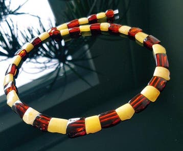 Amber Halsketting - Antiek/vintage - echte Baltische amber