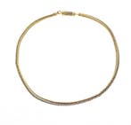 Exclusief gouden vossenstaart schakelcollier (Ketting), Ophalen of Verzenden, Gebruikt, Overige kleuren, Goud