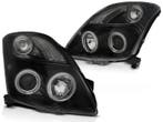 Koplampen Suzuki Swift 05-10 CCFL Angel Eyes Zwart, Ophalen of Verzenden, Nieuw