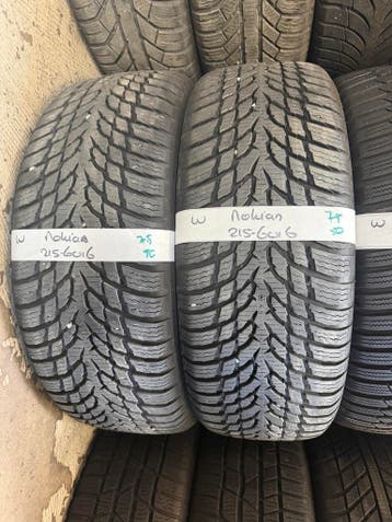 215-60-16 Nokian Winterbanden 7.5mm Incl Montage 215 60 16, Ophalen, 16 inch, Winterbanden, Band(en)