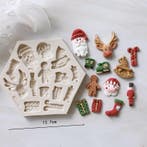 Kerst Siliconen Fondant Mal - Chocolade Zeep Kaarsen Maken, Verzamelen, Verzenden, Nieuw