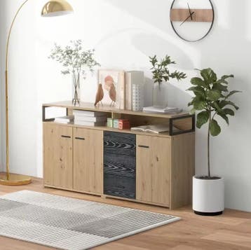 Moderne Buffetkast 150×35×75,9 cm met 3 Deuren en 3 Lades, Huis en Inrichting, Verzenden, Nieuw