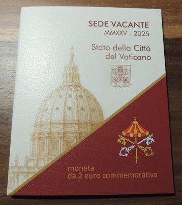Vaticaan. 2 Euro 2025 Sede Vacante (Zonder minimumprijs)