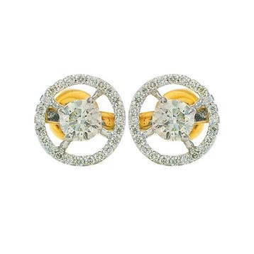 Oorbellen - 14 karaat Geel goud - 0.90ct. tw. Diamant, Sieraden, Tassen en Uiterlijk, Oorbellen, Nieuw