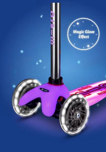 2dekans | Micro Mini Deluxe LED Scooter - Glow Plus step, Sport en Fitness, Skeelers, Ophalen of Verzenden, Zo goed als nieuw
