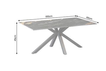 Koffietafel GALAXIE 100cm met sterrenframe keramiek zwart, Ophalen of Verzenden, Nieuw