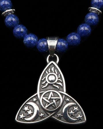 Lapis lazuli - Halsketting - Pentagram van de Oudsten –