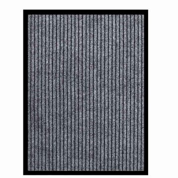 vidaXL Deurmat 60x80 cm gestreept grijs, Verzenden, Nieuw