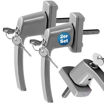 Raamsluiting 2 stuks Zilver incl Slot (Kantoor inrichting), Verzenden, Nieuw in verpakking