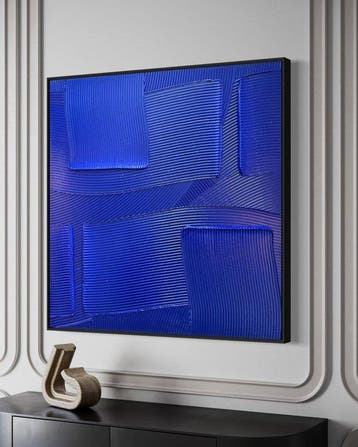 Sarah Schwarzl - Frequency COBALT (Frame included), Antiek en Kunst