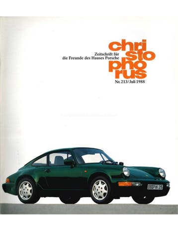 1988 PORSCHE CHRISTOPHORUS MAGAZINE 213 DUITS, Nieuw, Porsche, Author