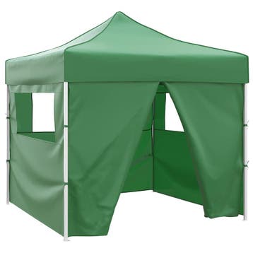 vidaXL Vouwtent met 4 zijwanden 3x3 m groen, Tuin en Terras, Partytenten, Verzenden, Nieuw