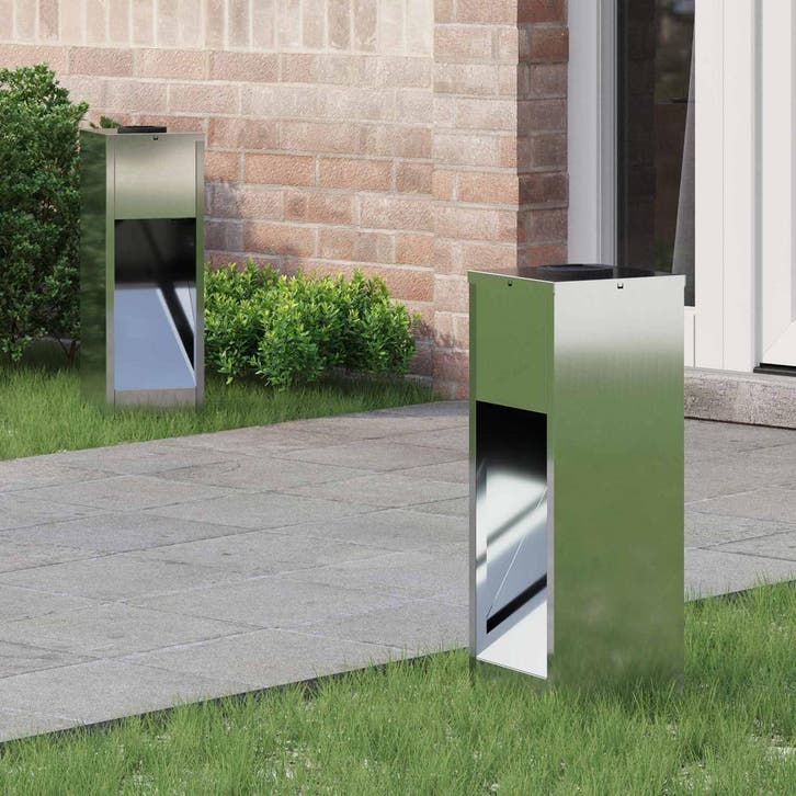 vidaXL Zonne LED Padverlichting 2 pcs Zilver Gegalvaniseerd, Tuin en Terras, Buitenverlichting, Nieuw, Verzenden