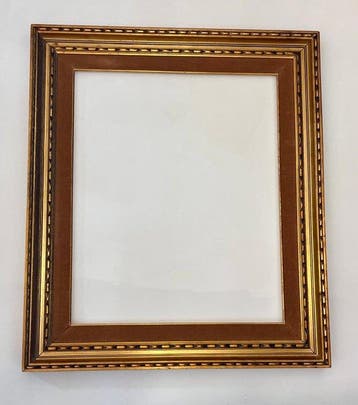 Lijst - Bladgoud, Walnoot - Pan de oro, 80x95, 1950