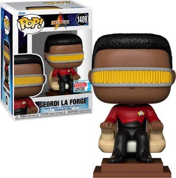 funko pop #1409 Geordi La Forge (in Captains Chair Star, Verzenden, Nieuw