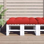 vidaXL Palletkussen 120x80x12 cm stof rood, Huis en Inrichting, Verzenden, Nieuw, Rood