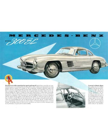 1955 MERCEDES BENZ 300 SL LEAFLET ENGELS, Nieuw, Author