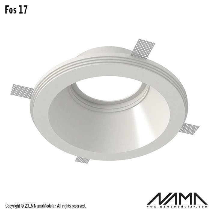 FOS17 Trimless Inbouwspot Rond - Gips - GU10 Ø111mm - Ø15., Huis en Inrichting, Lampen | Overige, Nieuw, Ophalen of Verzenden