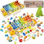 Kruzzel 6-in-1 Houten Sorteer Puzzel - Educatief en Plezi..., Ophalen of Verzenden, Nieuw