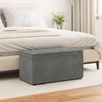 vidaXL Kruk Donkergrijs 81 x 41 x 40 cm Velvet en, Verzenden, Nieuw