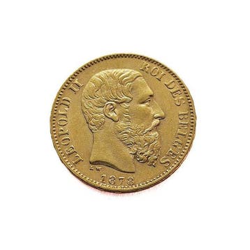 België. Leopold II. 20 Francs 1878