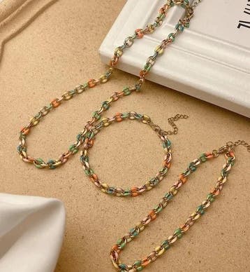 3 delige sieraden set, Ophalen of Verzenden, Nieuw, Overige kleuren, Overige materialen