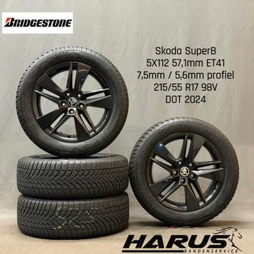 Winterwielen originele Skoda Superb 17 inch 3V0601025BH, Auto-onderdelen, Banden en Velgen, 17 inch, Personenwagen, Gebruikt