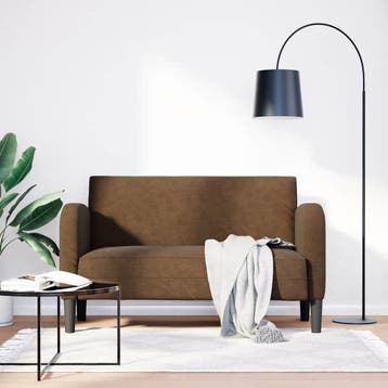vidaXL Loveseat bank 110 cm kunstleer bruin, Verzenden, Nieuw, Leer