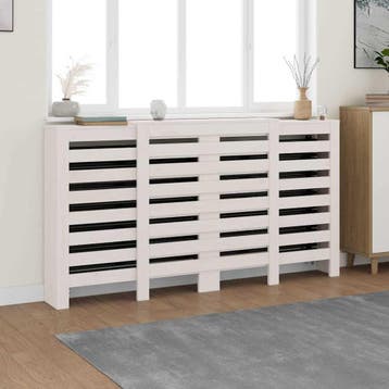vidaXL Radiatorombouw 210x21x85 cm massief grenenhout wit, Verzenden, Nieuw