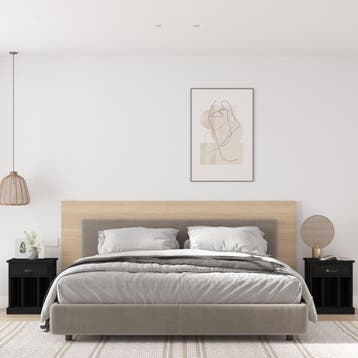 vidaXL Nachtkastjes 2 st 43x36x50 cm zwart, Huis en Inrichting, Slaapkamer | Nachtkastjes, Minder dan 45 cm, Verzenden, Nieuw