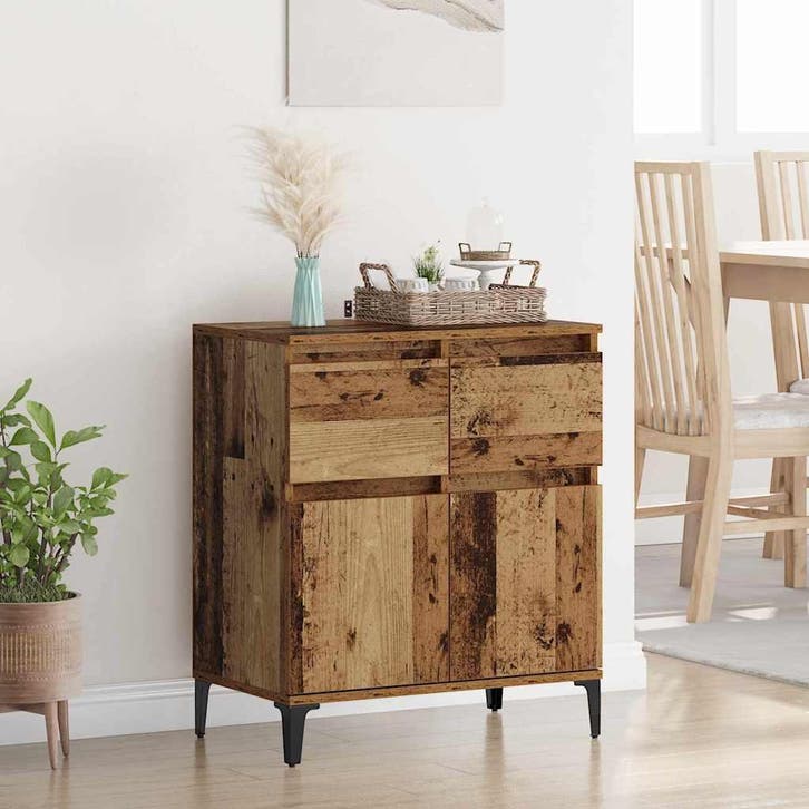 vidaXL Dressoir Oud Hout 60 x 35 x 70 cm Gemonteerd hout en, Huis en Inrichting, Kasten | Dressoirs, Nieuw, Minder dan 50 cm, Overige houtsoorten