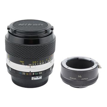 Nikon 55mm f/3.5 Micro-Nikkor-P Auto Pre-Ai objectief +, Verzenden, Zo goed als nieuw, Nikon