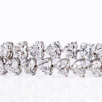 Tennis armband - 14 karaat Witgoud - 17.16ct. tw. Diamant