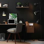 Wandrek - Wandplanken - Livion Anap - 2-delig - Zwart - Hout, Ophalen of Verzenden, Nieuw