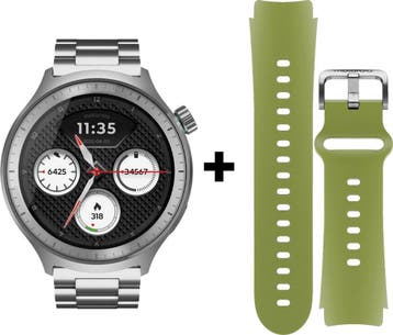 Motorola - Moto Watch (2026) - 47mm - Silver + Herbal Gar..., Verzenden, Nieuw